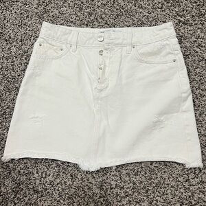 White Zara denim skirt